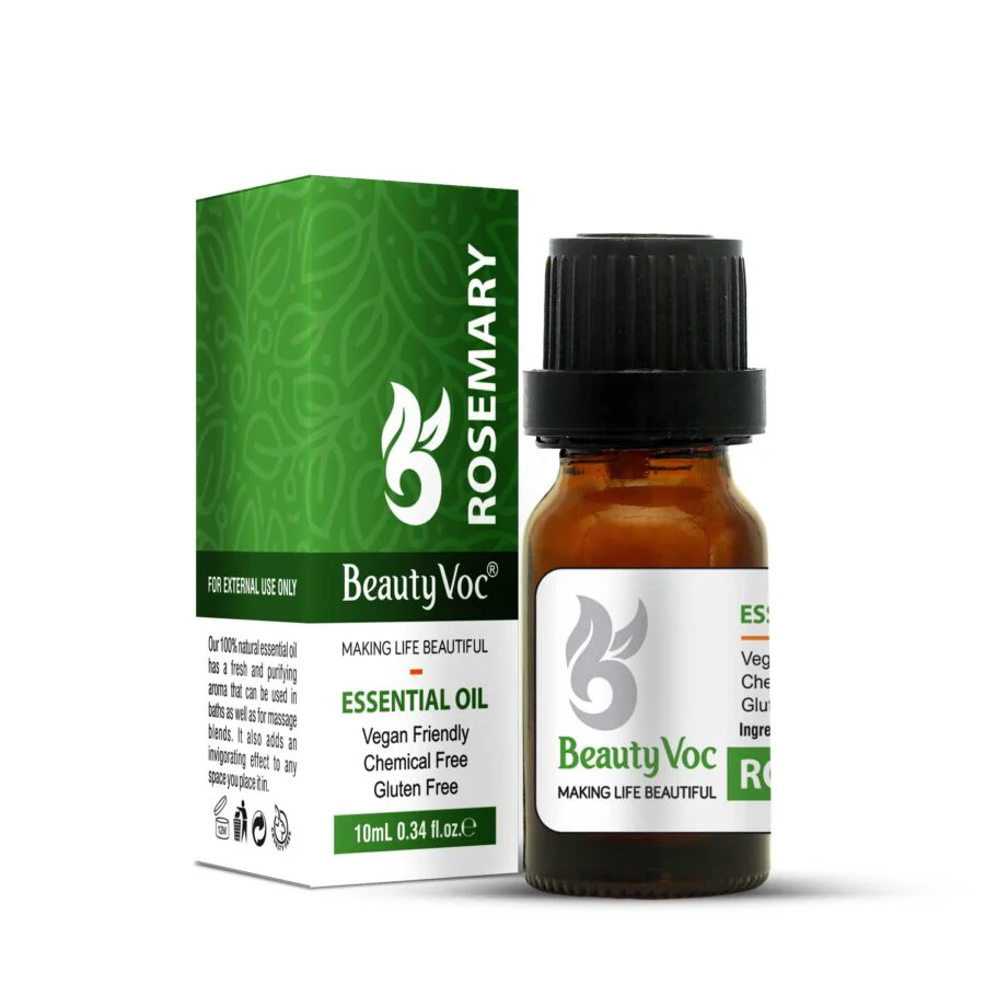 BeautyVoc Pure Rosemary Oil 10 ml | Undiluted Essential Oil for Hair, Skin & Aromatherapy - Image 2