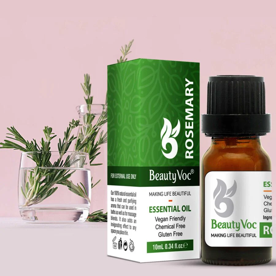 BeautyVoc Pure Rosemary Oil 10 ml | Undiluted Essential Oil for Hair, Skin & Aromatherapy - Image 3