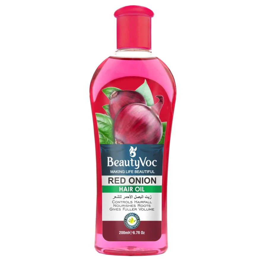 BeautyVoc Red Onion Hair Oil 200 ml | For Hair Growth, Hair Fall Control & Stronger Roots | Natural Scalp Nourishment - Image 3