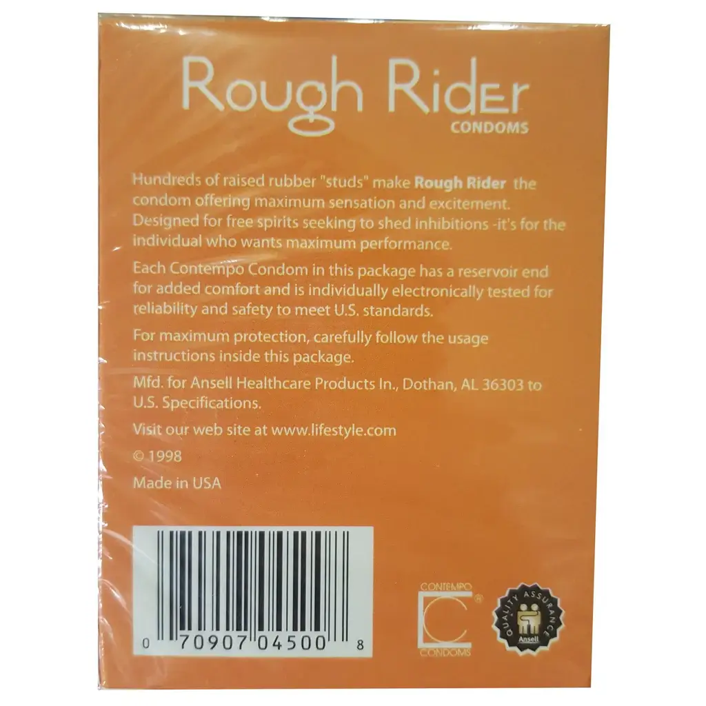 Rough Rider Condoms Orange 12 Pieces - Image 2