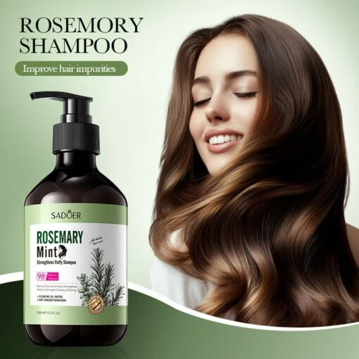 SADOER Mint Rosemary Strengthening Fluffy Shampoo 350ml - Image 4