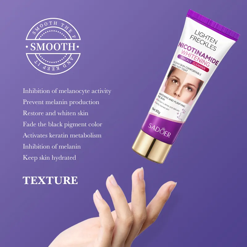 Sadoer Nicotinamide Whitening Anti Freckle Cleanser 80g - Image 3