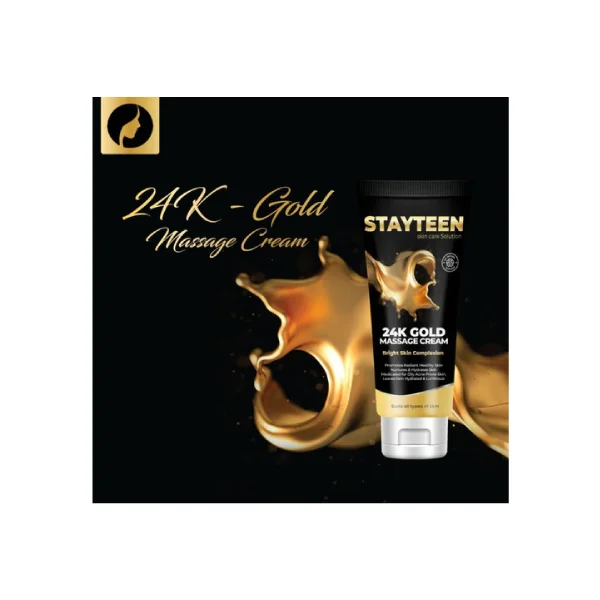 Stay Teen 24K Gold Massage Cream Bright Skin Complexion 175ML