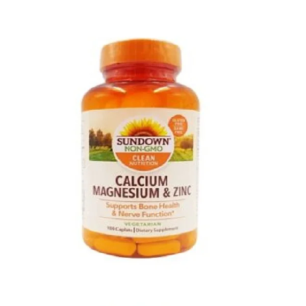 Sundown Natural Calcium Magnesium and Zinc 100 Caplets