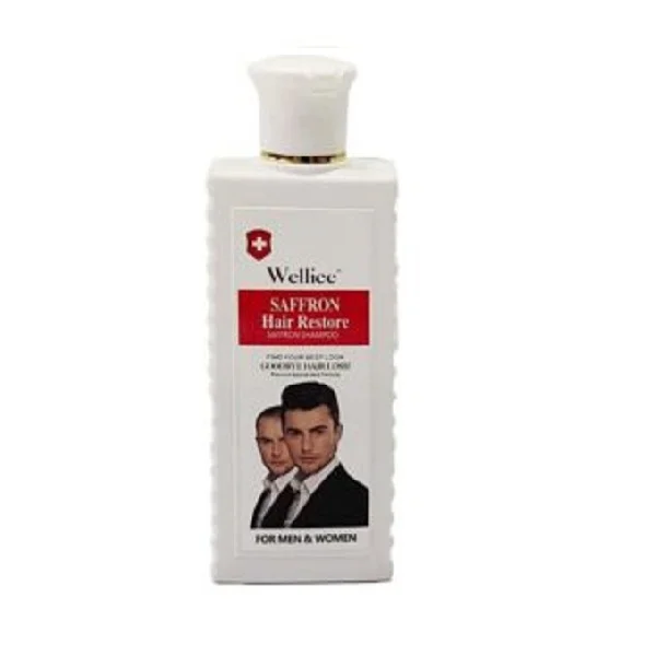Wellice Ginseng Saffron Hair Restore &amp; Anti Hair Loss Shampoo For Men &amp; Women