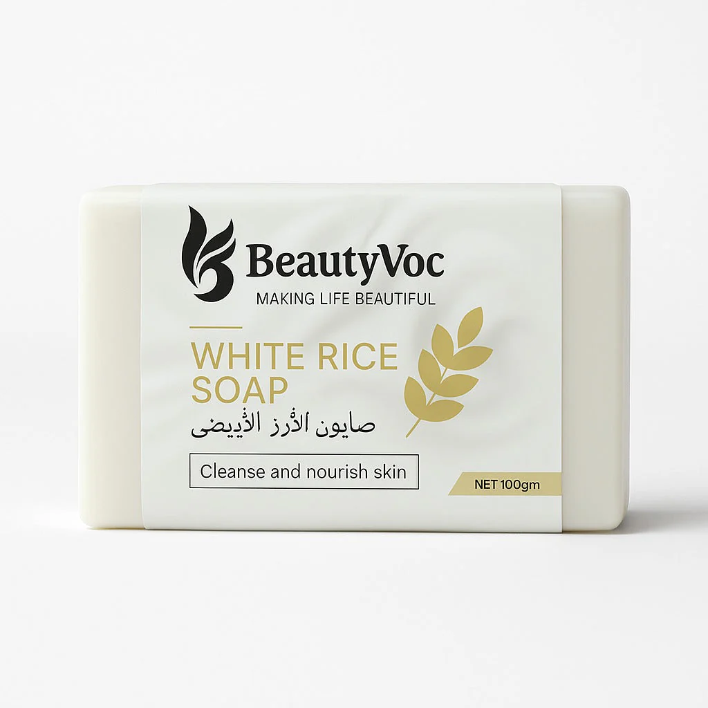 BeautyVoc White Rice Soap 100 g -  Achieve Glowing, Radiant Skin with Korean Formula