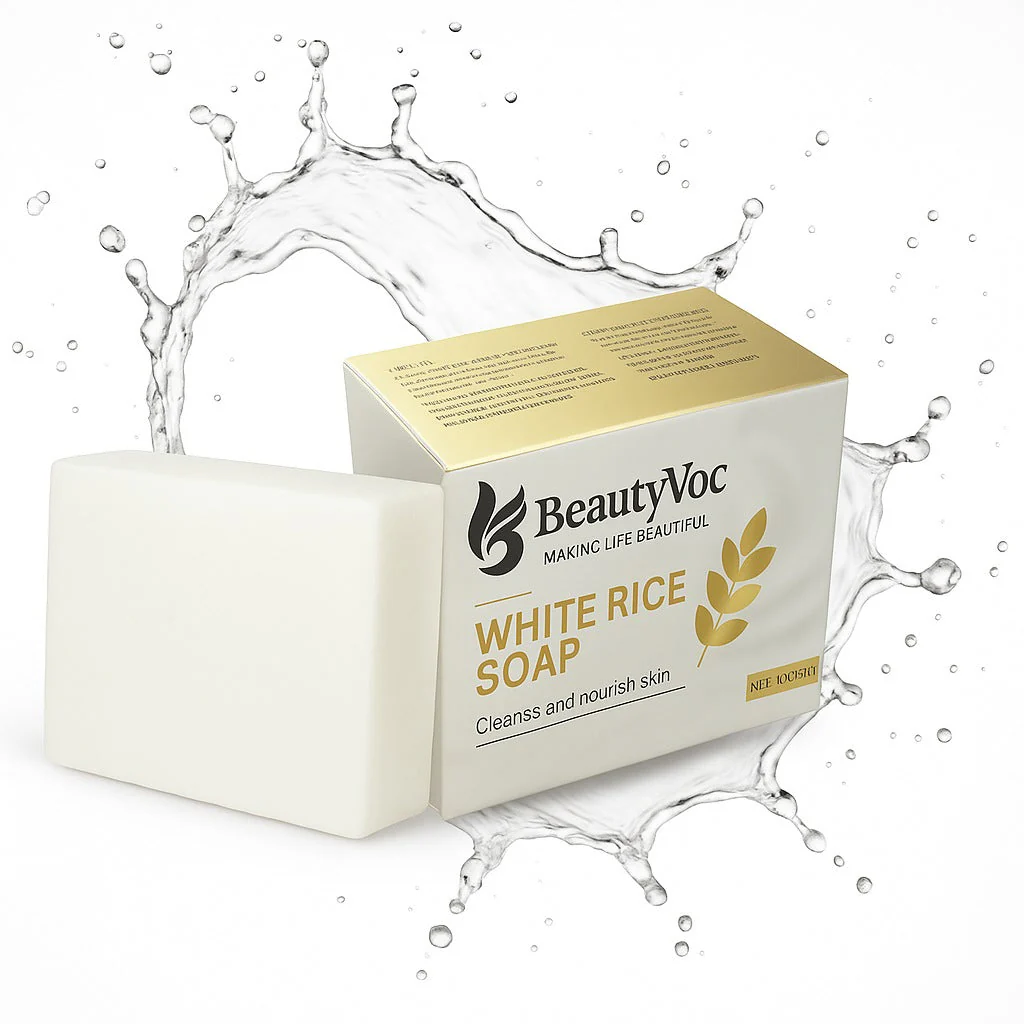 BeautyVoc White Rice Soap 100 g -  Achieve Glowing, Radiant Skin with Korean Formula - Image 2